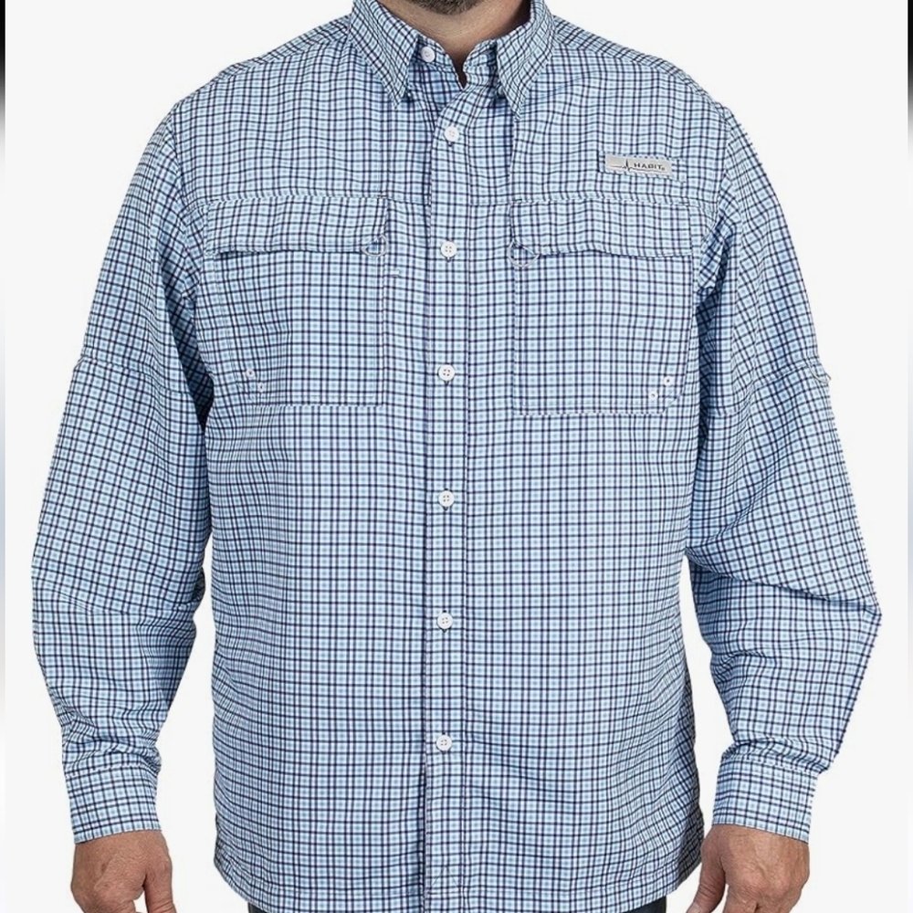 HabitMen's Checkered Blue Shirt